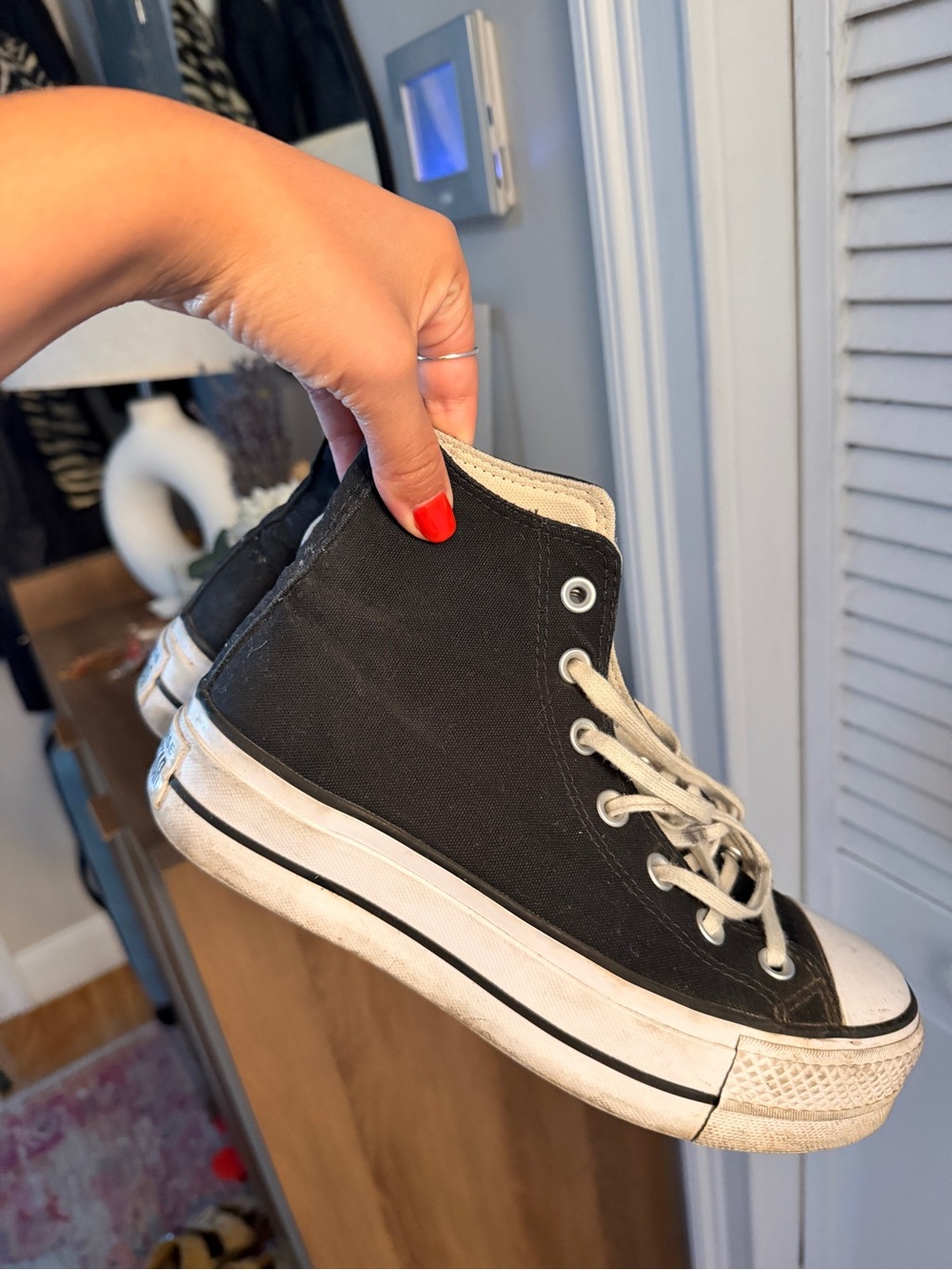 Converse Black High-Top Platform Sneakers